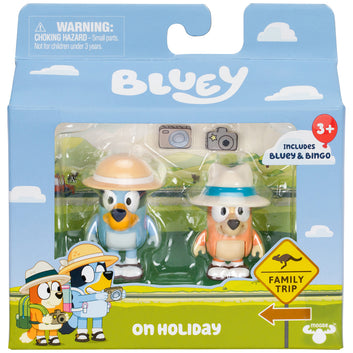 Bluey On Holiday Bluey & Bingo 2 Figure Pack