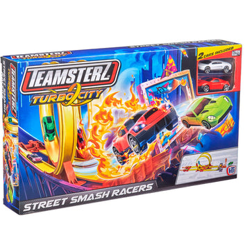 Teamsterz Turbo City Street Smash Racers Race Track