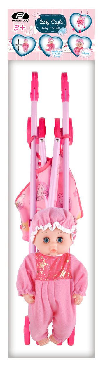 Baby Cayla Trolley with Doll 12 Inches