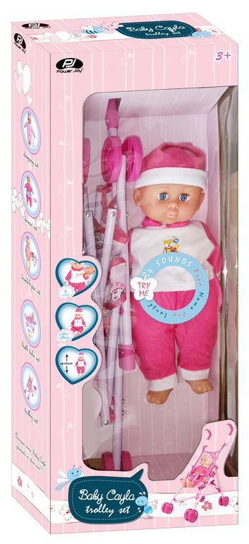 Baby Cayla Trolley with Doll 40 Cm