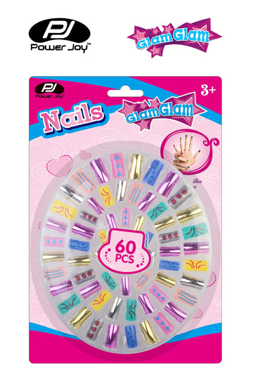 Power Joy Glamglam Nails 60Pc Blister