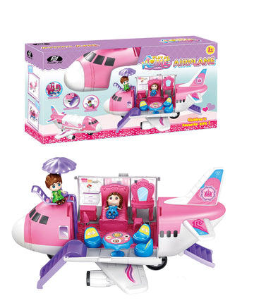 Power Joy Playhome Airplane Playset With 2 Dolls