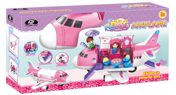 Power Joy Playhome Airplane Playset With 2 Dolls
