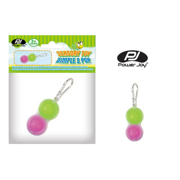 Fidget Toy Dimple 2 Pop Keychain (Styles Vary - One Supplied)