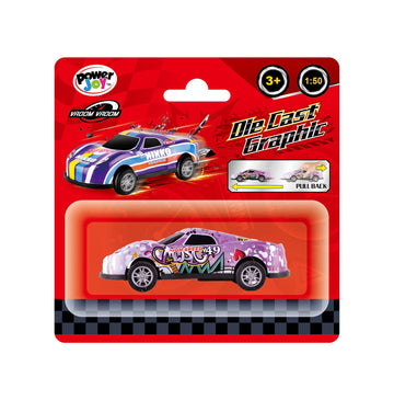 Power Joy - Vroom Vroom Die-Cast Graphic Car (Styles Vary - One Supplied)