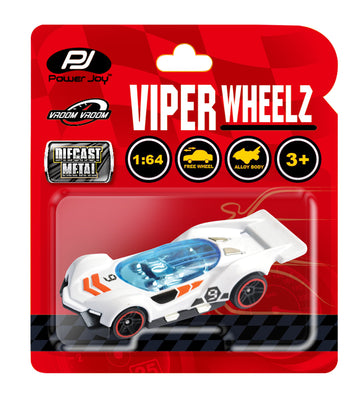 Power Joy Vroom Vroom 1:64 Scale Die Cast Viper-DC (Styles Vary - One Supplied)