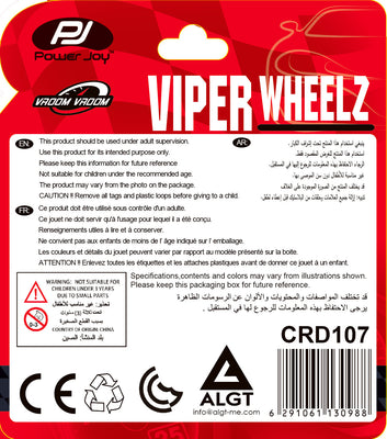 Power Joy Vroom Vroom 1:64 Scale Die Cast Viper-DC (Styles Vary - One Supplied)